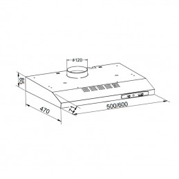 Козырьковая вытяжка Hansa OSP6111SIH, Серебристый