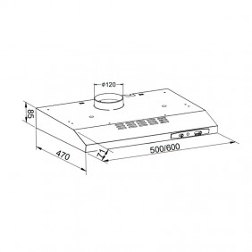 Козырьковая вытяжка Hansa OSP6111SIH, Серебристый